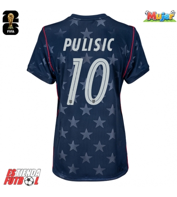 Estados Unidos Christian Pulisic #10 Segunda Equipación Mujer Mundial 2026 Manga Corta